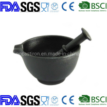 Preseasoned Cast Iron Mortar and Pestle Dia: 15.5cm China Factory